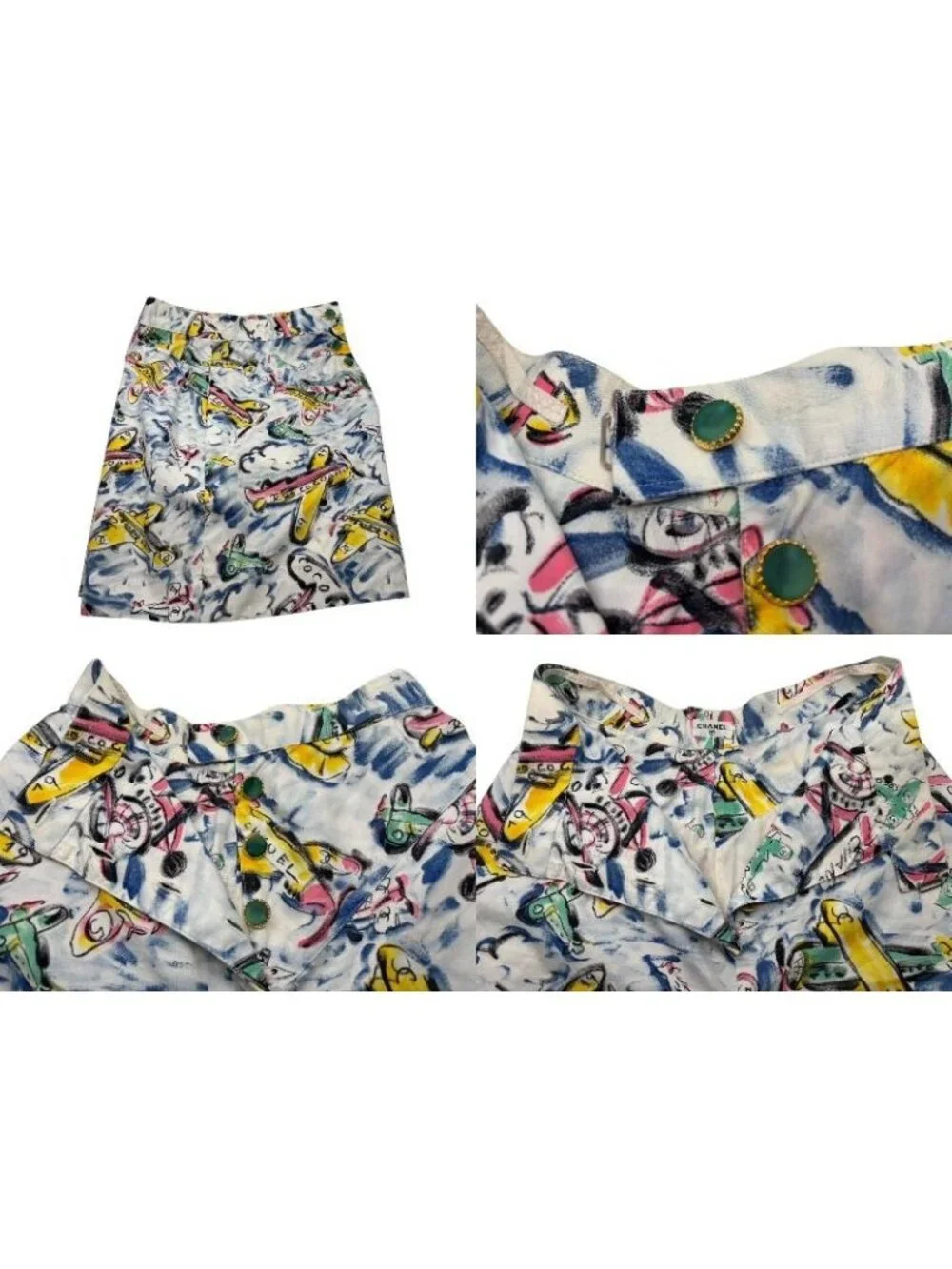 Chanel Shorts Air Line Airplane CC Logo Multicolor 16SS